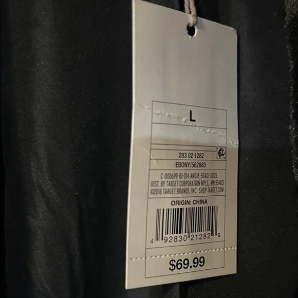 a new day Black faux fur coat - size large - Picture 3 of 5